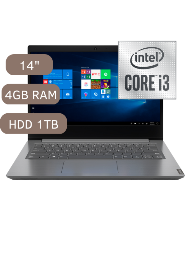 NOTEBOOK LENOVO V14 IKB, 14" HD TN, INTEL CORE I3-7020U 2.30GHZ, 4GB DDR4, 1TB SATA