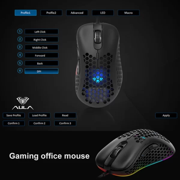 MOUSE AULA F810 6400 DPI - Imagen 4