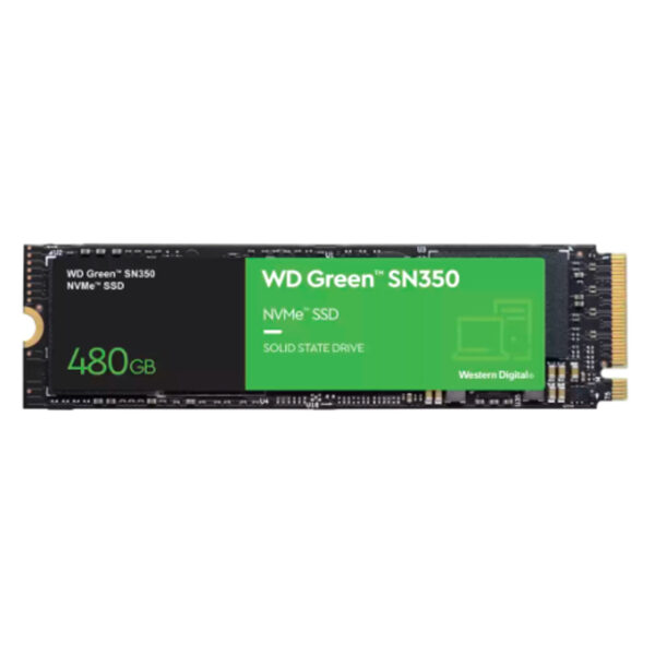 UNIDAD DE ESTADO SOLIDO WESTERN DIGITAL GREEN SN350, 480GB, NVME, M.2 2280, PCIE GEN3