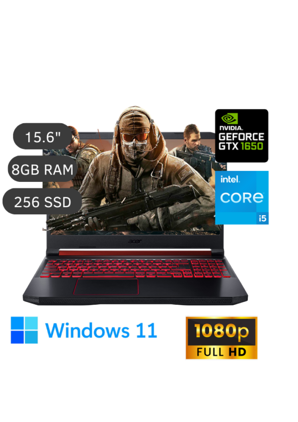 ACER NITRO 5 INTEL CORE I5 15.6' 8GB 256GB SSD NVIDIA GeForce GTX 1650