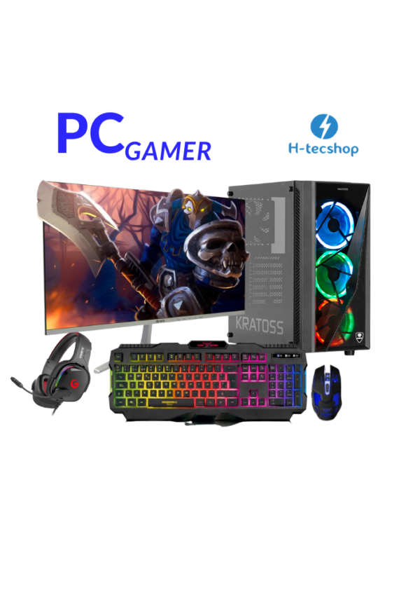 PC GAMER  RYZEN 5 5600G 3.9 GHz/ 500GB SSD/ 8GB RAM/ 27" FHD CURVO